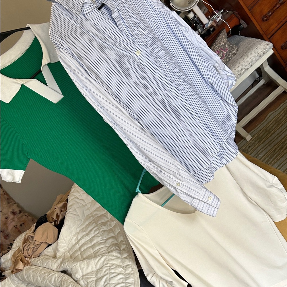 Madewell Blue Striped Blouse